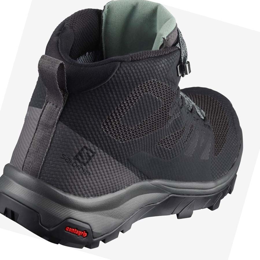 Salomon WoOUTLINE MID GORE-TEX Túracipő Női Sötétkék | HU 2833VRW